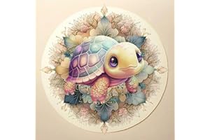 Meothan DIY Turtle Diamond Painting Kits for Adults 5D Mandala Diamond Art Kits for Beginners Turtle Diamond Art Painting Full Drill Gem Art Kits for Home Wall Decor 13.8x13.8 Inch