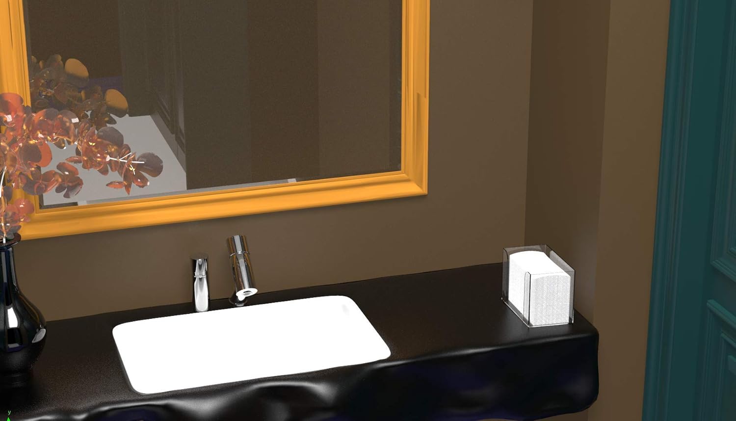 Cq acrylic Countertop Paper Towel Dispenser,Folded Paper Towel Holder