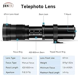 JINTU 420-800mm f/8.3 Manual Focus Mirrorless