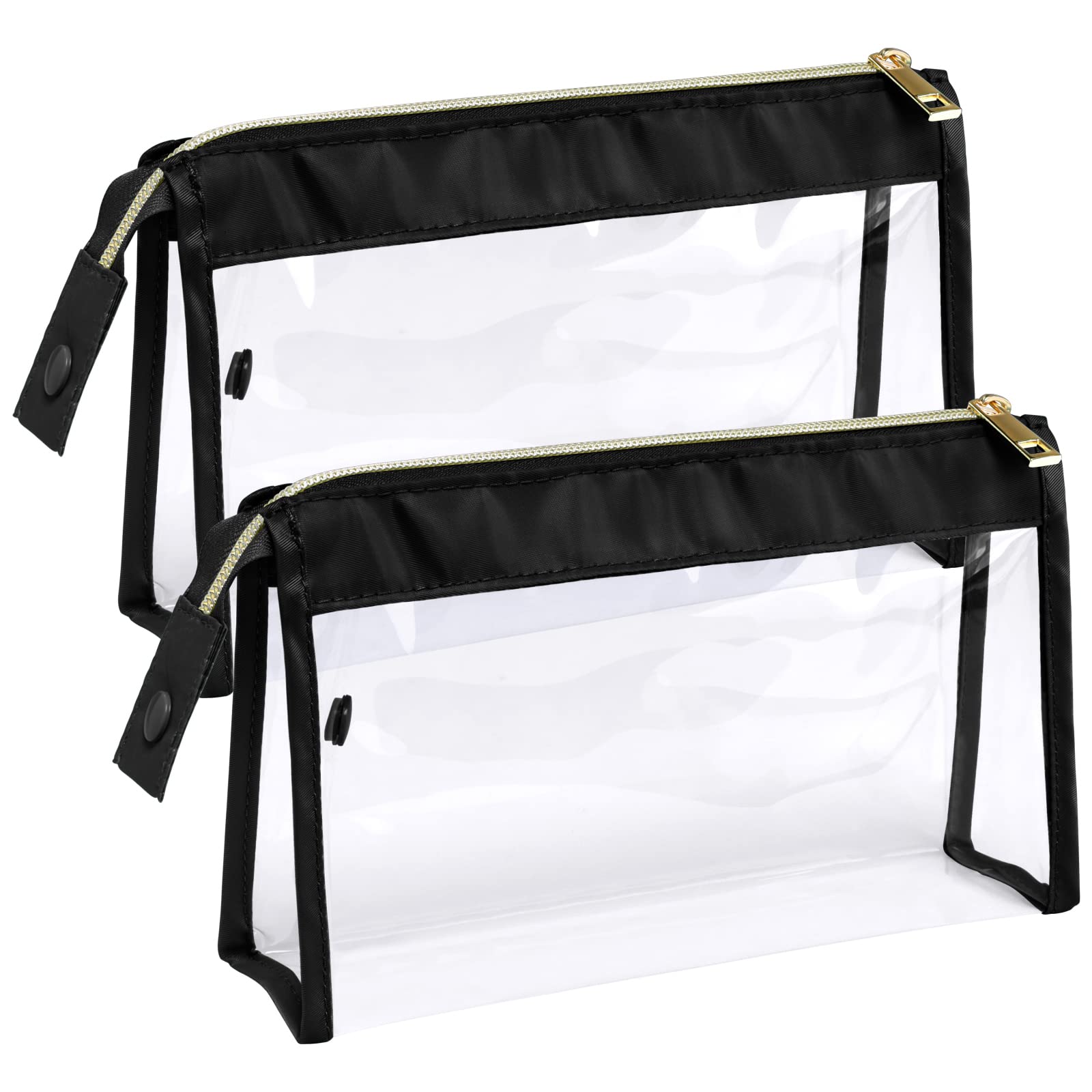 Photo 1 of 1 PACKISM Clear Toiletry Bag - Clear Travel Bags for Toiletries, TSA Approved Toiletry Bag Helps Easily Pass Through Airport Security Check, Large Opening for Easy Access (2 Pack)