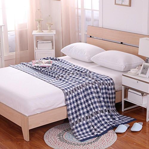 Blankets Throws Large Ideal Textiles Suitable for Chair or Bed LS-TH1218LY,Machine Washable, 120cm x 180 cm,KJJDE , blue and white , 120180cm