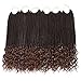 Senegal Twist Curly Goddess Crochet Hair Synthetic Hair Extension Senegalese Twist Hair Crochet Braids 18inch 6Packs 30Strands/Pack (18inch, T1B/30)
