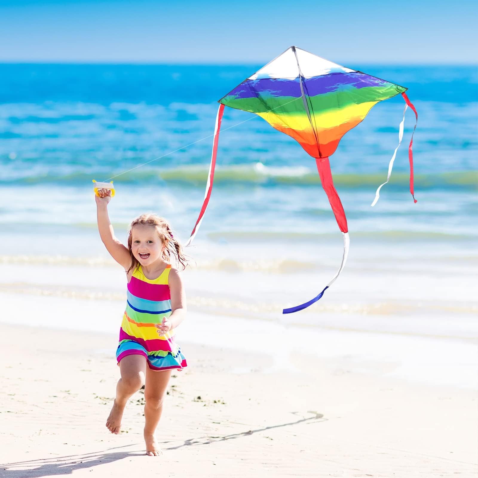 Simxkai Kite for Kids and Adults, Easy to Fly for Beginners and Toddlers (Rainbow) — image 1