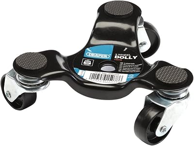 Draper 15078 3 Wheel Dolly 60kg Capacity Black Aluminium Base Casters