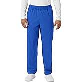 Wink Scrubs Unisex, Boundless, Straight-Leg Pants with Tuck-in Drawstring and 6 Pockets, Royal, M Short
