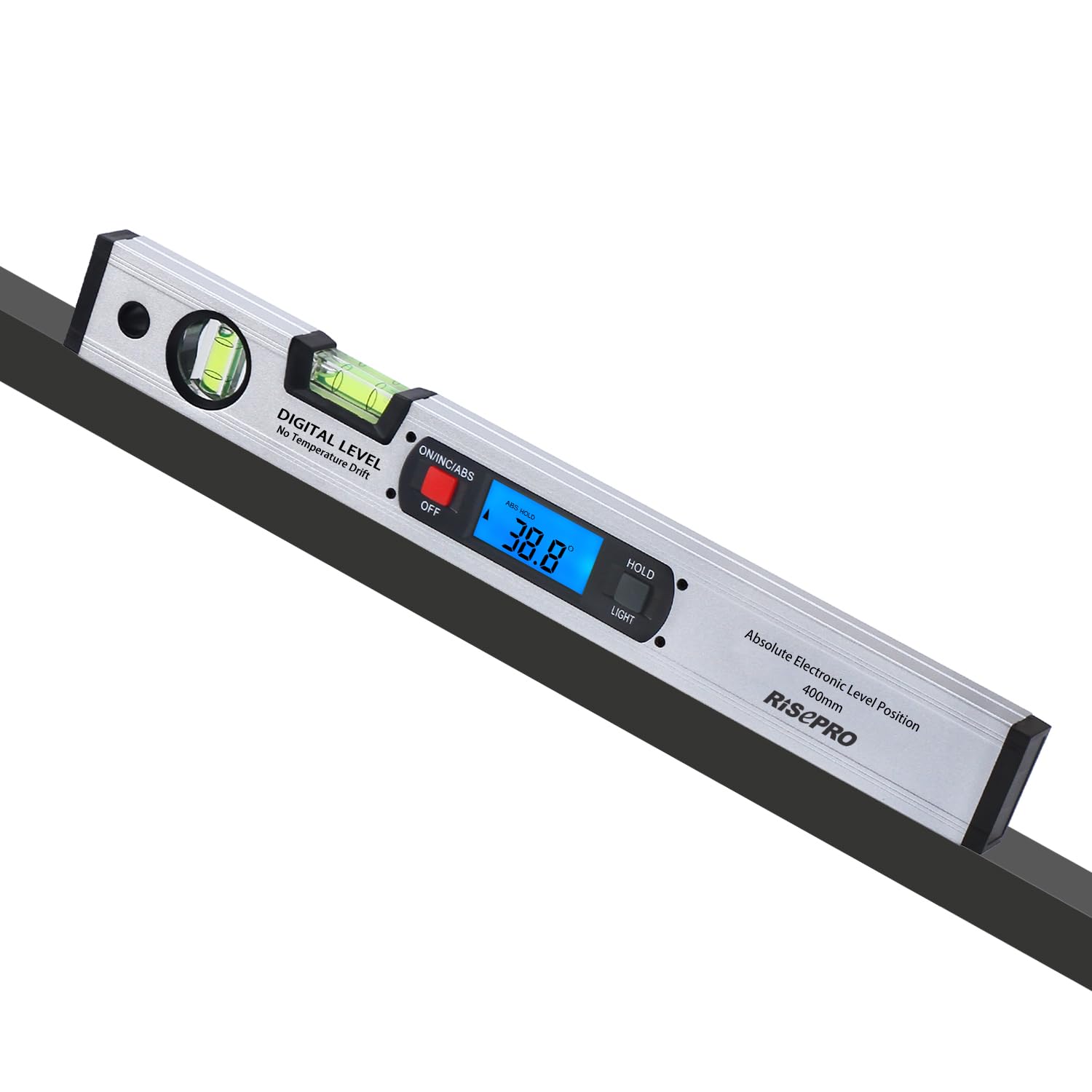 RISEPRO 42cm Digital Torpedo Level Inclinometer Angle Finder Gauge Spirit Level Magnetic Base Backlight โ image 1
