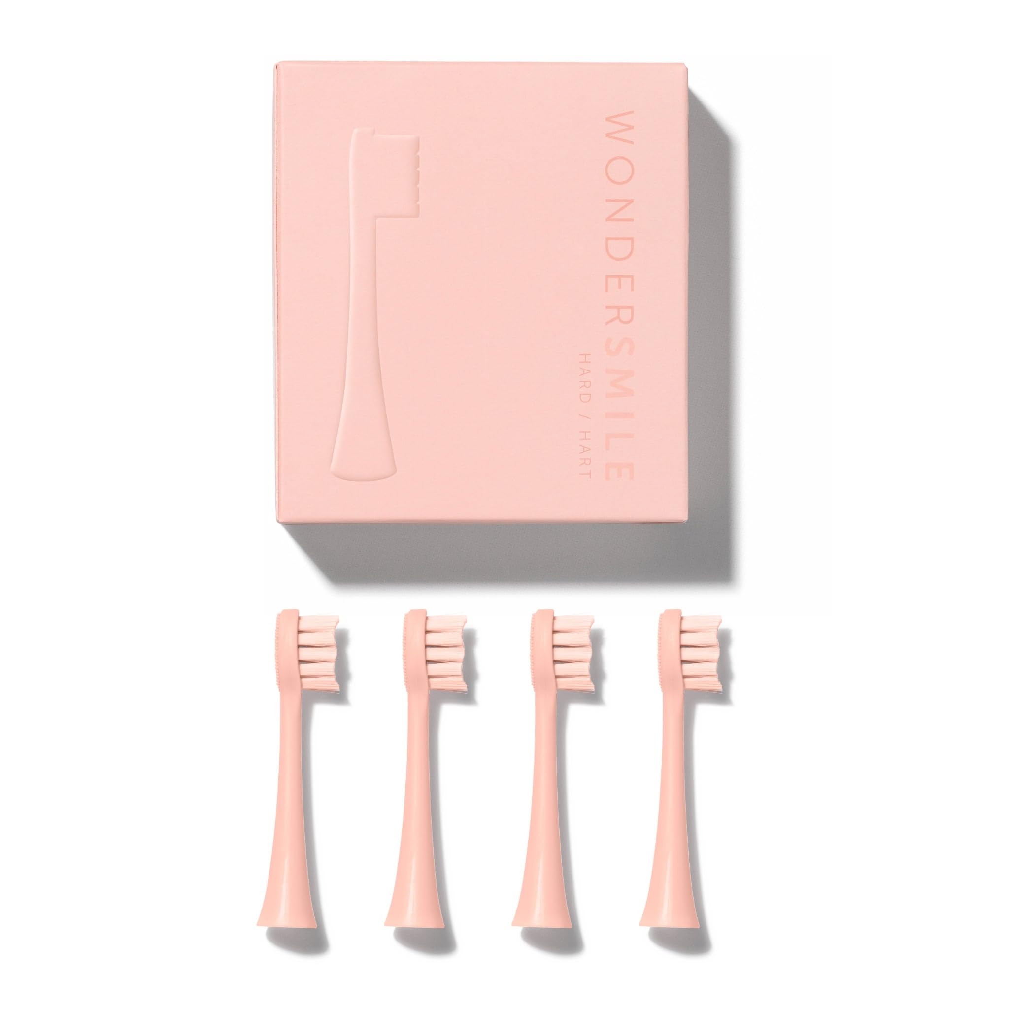 Wondersmile Replacement Sonic Toothbrush Heads (Hard, Atomic Rose, Pack of 4) - Brush Heads for Wondersmile Sonic Toothbrush