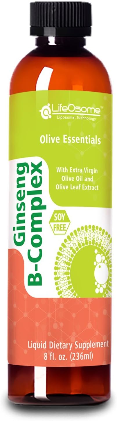 LifeOsome Liposomal Olive Essentials Ginseng & B-Complex - 8 fl oz
