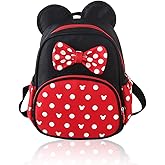 Voikukka Mini Backpack for Girls Toddler Bookbag Small Cute Kids Backpacks for Toddler Backpack Baby Daycare Bag Little Girl Backpacks Child Kindergarten Book Bags Mouse Toys Travel Accessories