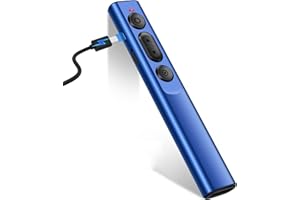W2LIGQU Rechargeable Wireless Presenter Remote for PPT, 2.4GHz Presentation Remote Slide Advancer Powerpoint Clicker for Mac/Computer/Laptop/Keynote