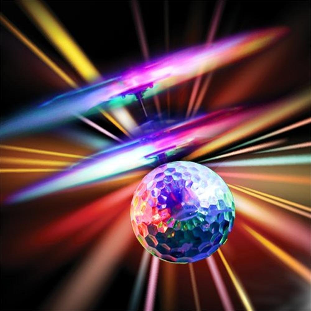 Waterfish Mini Flugzeug-Hubschruber RC fliegender Ball mit LED Leuchtung Kinder Fliegen RC Kugel-LED-Blitzen-Licht Flugzeug-Hubchrauber-Infrarot-Induktions-RC Spielzeug