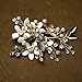 FAYBOX Wedding Bridal Golden Floral Hair Clips With Bling Rhinestone Prom Accessories Decoration D