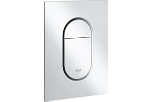 GROHE Arena Cosmopolitan S | Toilet Actuator Plate with S Size 130 x 172 mm 2 Quantity Activation and Start and Stop Actuator Matt Chrome | 37624P00