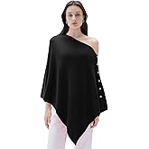 SUUKSESS Women Cashmere Knit Poncho Shrug Bolero Lightweight Shawl Wraps Pullover Sweater
