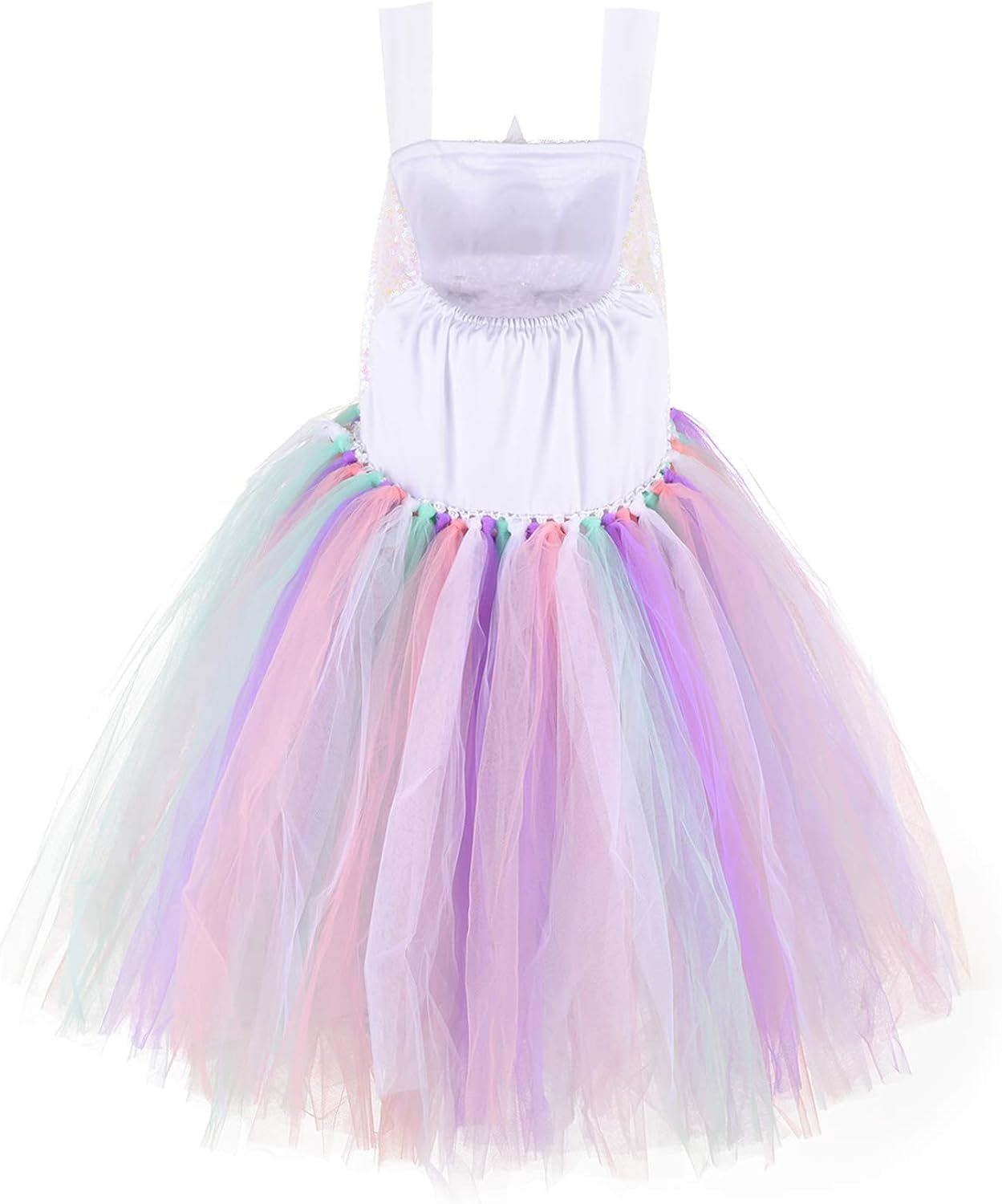 Halloween Unicorn Costumes for Girls with Headband and Wings: Clothing