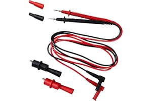 ZIBOO KIT-14 Test Lead Set,Compatible with Fluke Ideal Simpson mprobe/Fieldpiece/Extech/Digital Multimeter/Clamp Meter 4mm Banana Test Lead Probe Clip Substitute Klein Tools 69410