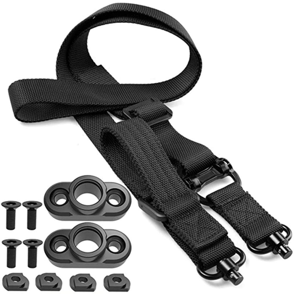 Lseqow 2-point Sling with Quick Adjustment, QD Rifle Sling Attachment, 120 * 3.2 cm
