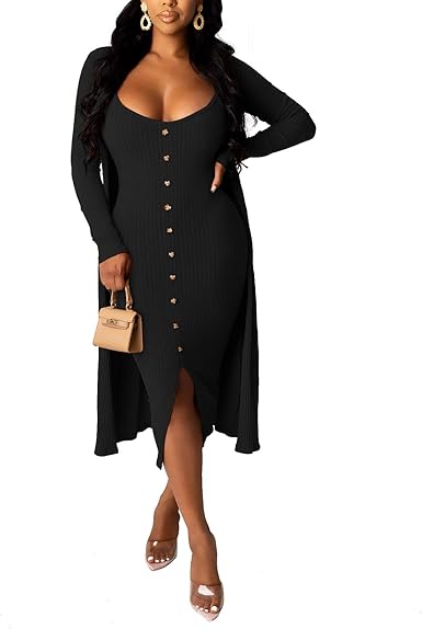 spaghetti strap dress with cardigan