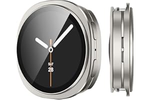 Suphart 3 in 1 Metal Cover Compatible with Samsung Galaxy Watch 8 Case 44mm (2025 Model) for Women Men, Ultra-Thin Lightweigh