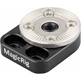 MAGICRIG Rosette Mount Adapter with 1/4'' Screws for ARRI Standard | M6 Thread, 31.8 Diameter | for Camera Cage, Rosette Handle, Wooden Side Handle | Camera Accessories