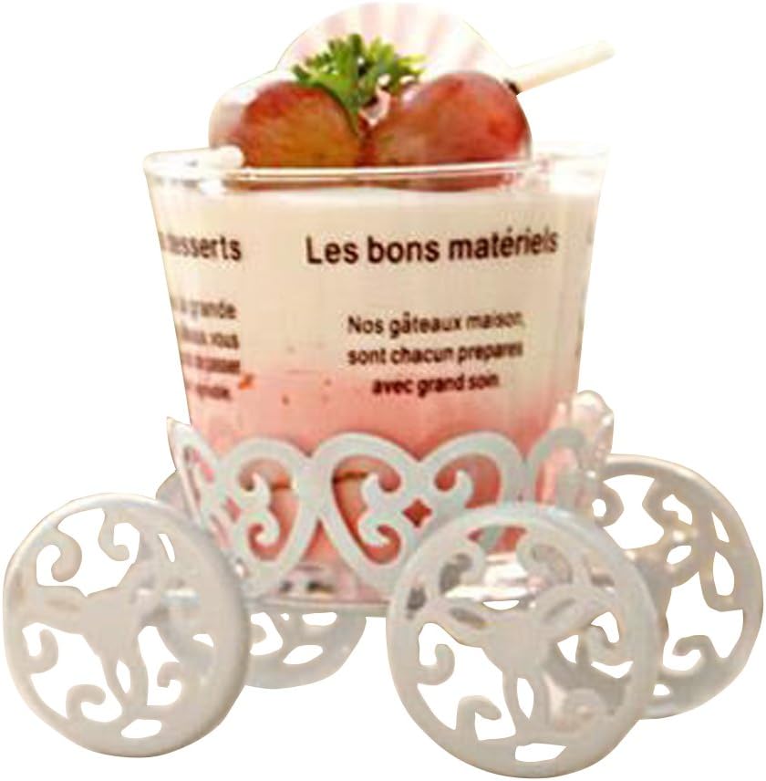 Gofypel Single Count Cupcake Carriage Mini Decoration Cake Stand for Tea Party or Wedding, Birthday Decor Pastry Platter