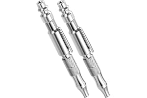 MASITE PCWJ Sardvisa Adjustable Pocket Air Blow Gun, Silver, Metal, 4.5 Inch, M-Style Coupler, 1/4 NPT, Non-slip Texture, 2 Pack，for Compressor Nozzle Blow Gun Portable Blower Pen for Dust Cleaning