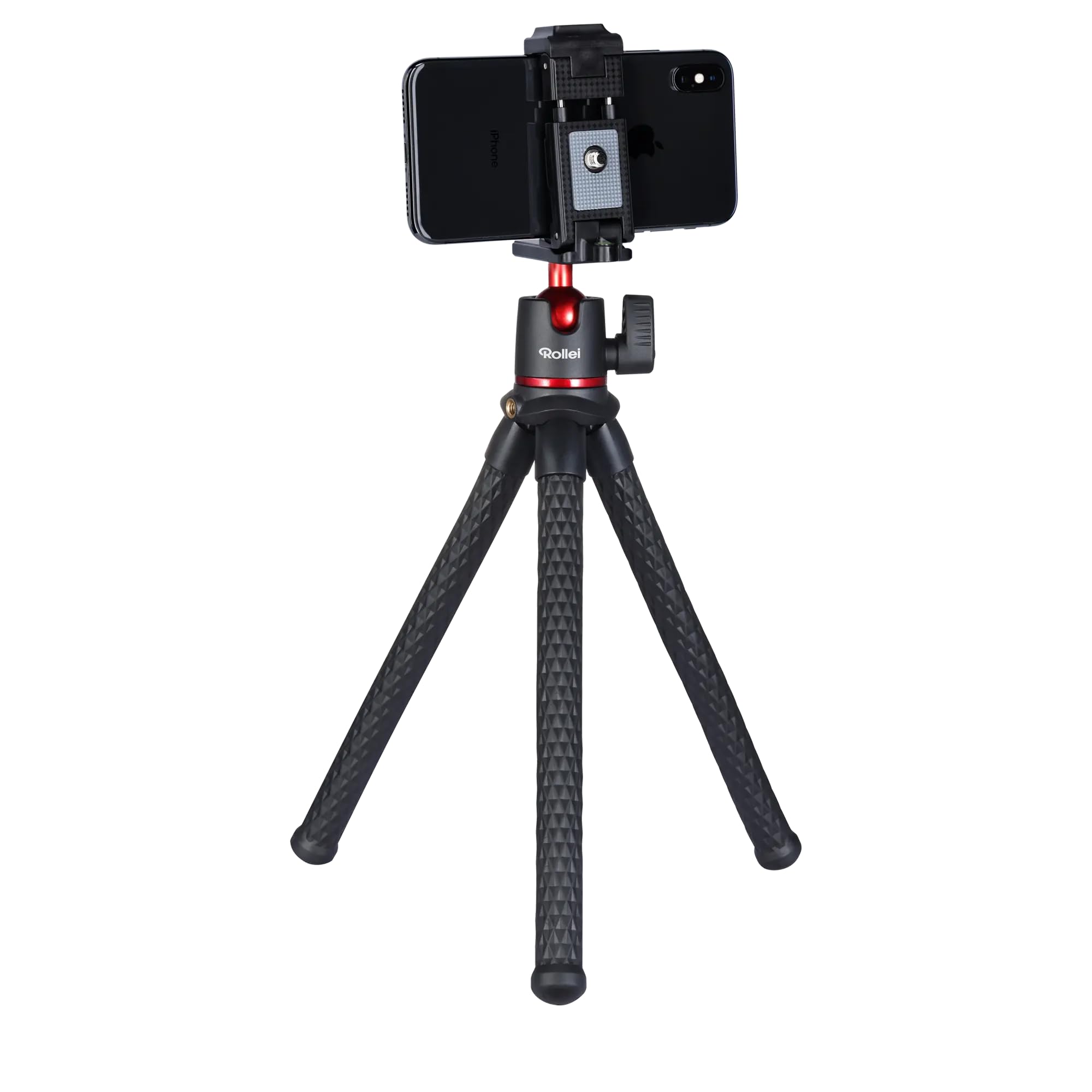 Rollei Monkey Pod 2, Flexible Mini Tripod with Smartphone Holder, Ball Head and 1/4 Inch Connection