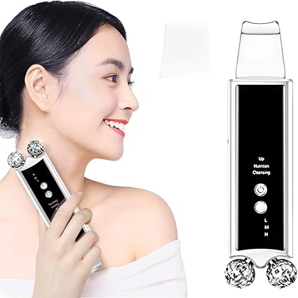 Amazon 年新発売 Mirao ウォーターピーリング 美容ローラー 多機能美顔器 6種類技術 6つ機能モード 3段階微電流 超音波振動 Emsマッサージ イオン導入 イオン導出 クリーナー ニキビ 黒ずみ 角質 汚れ除去 保湿浸透 リフトアップ たるみ ほうれい線 むくみ改善