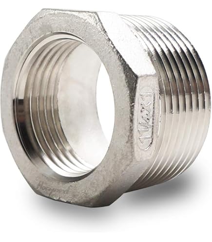 Aazon.co: 1/4 NPT ale x 1/8 NPT Feale Brass Reducer Hex Bushing