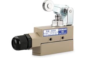 Baomain TZ-6004 Sealed Limit Switch, BM-6004 15A/250VAC, Roller Plunger Switch, IP65 Waterproof CE Listed