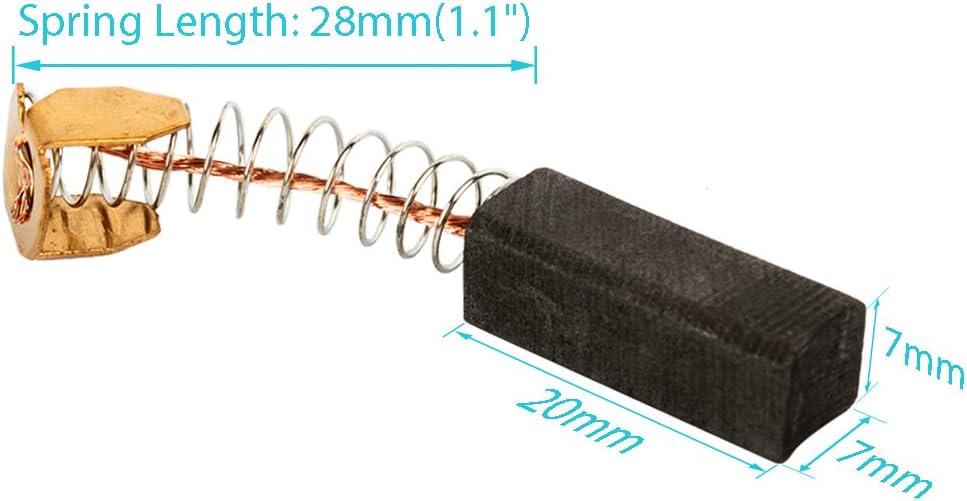 Sourcingmap Carbon Brushes 20mm x 7mm x 7mm Brush Repairing Part for Generic Electric Motor 2 Pack, 20x7x7mm - Image 5