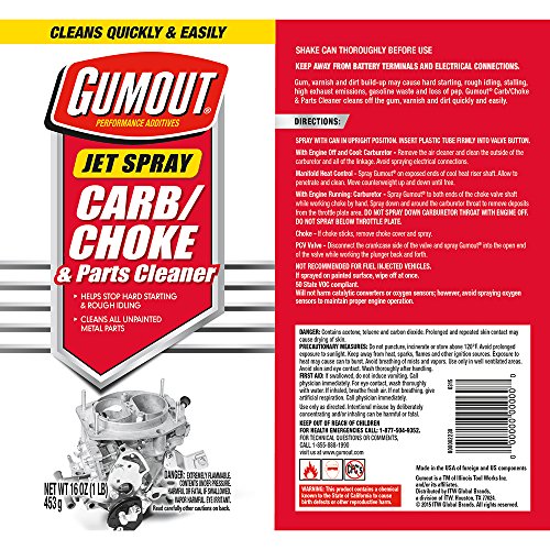 Купить Gumout Carb and Choke Cleaner Jet Spray в интернетмагазине