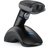 TEEMI Bluetooth Barcode Scanner with USB Charging Cradle TMSL-55CR | BT 5.0 Wireless 1D 2D QR Code Reader, Long-Range Scanning for Retail &amp; Warehouse, Data Formatting, Tool-Free Easy Access