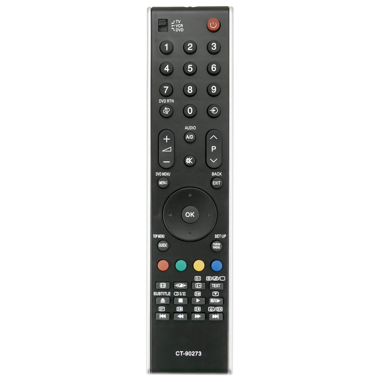 VINABTY CT-90273 Replacement Remote Fit for Toshiba TV 32C3030DB 32C3030D 32C3030DG 37C3030D 37X3030DB 37C3030DG 37X3030D 37X3030DG 42C3030DB 42C3030D 42X3030D