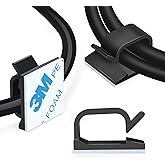 XHF 120 PCS Adhesive Cable Wire Clips Black, Outdoor Christmas Light Clips, Cable Management Wire Organizer Cord Holder for Under Desk, Car, Wall, TV PC Ethernet Cable