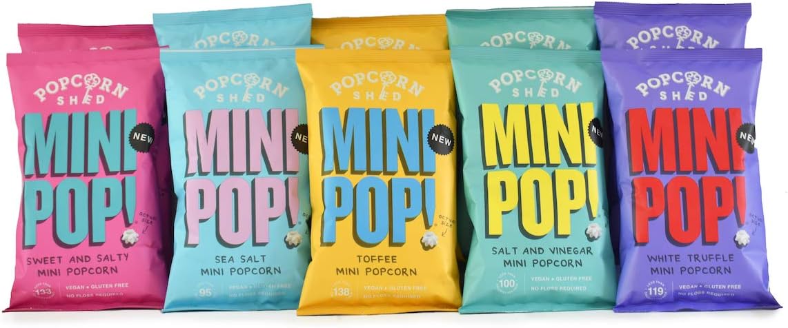 Mini Pop!® Mini Popcorn Mixed Variety Pack of 10 - Vegan, Gluten Free ...