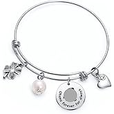TzrNhm Blossom Family Bracelet, Gift for Mother, Sister, Aunt, Girlfriend, or Best Friend, BFF Jewelry for Daughter-in-Law, Birthday, Anniversary, or Everyday Wear, Stainless Steel Design
