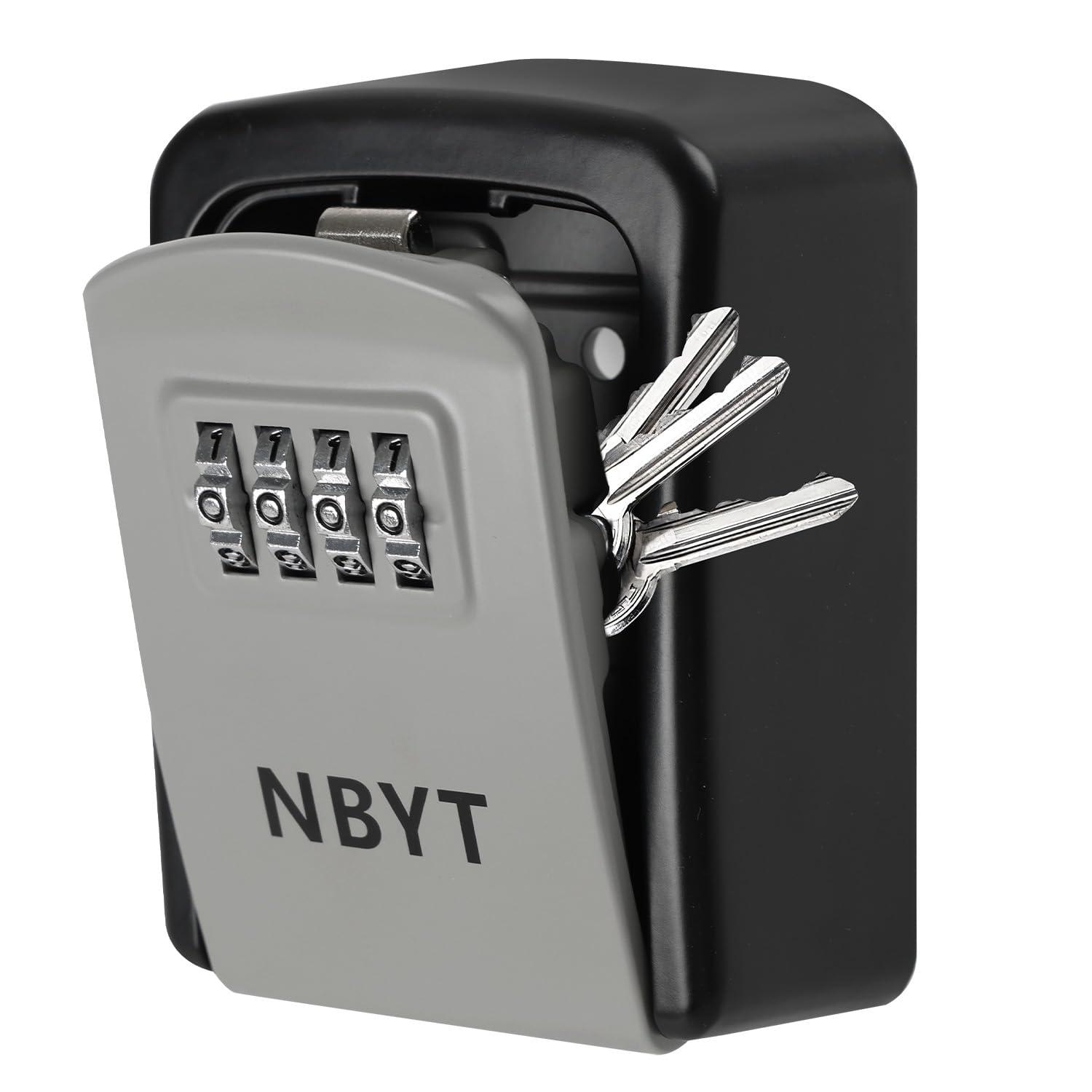 NBYT Portable Combination Lock keybox, Wall Mount,For House Keys Key Hiders to Hide a Key Outside,Waterproof Key Safe Storage Lock Box (Small size)