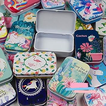 Big Flowers Random 1pcs Flower Printing Mini Tin Box Mini Tin Box With Lid Mini Tin Box With Hinged Lid Boxes Jewelry Cardboard Storage Boxes With Lids Headphones Gift Box Gift Box For Jewelry Gift Apparel Boxes