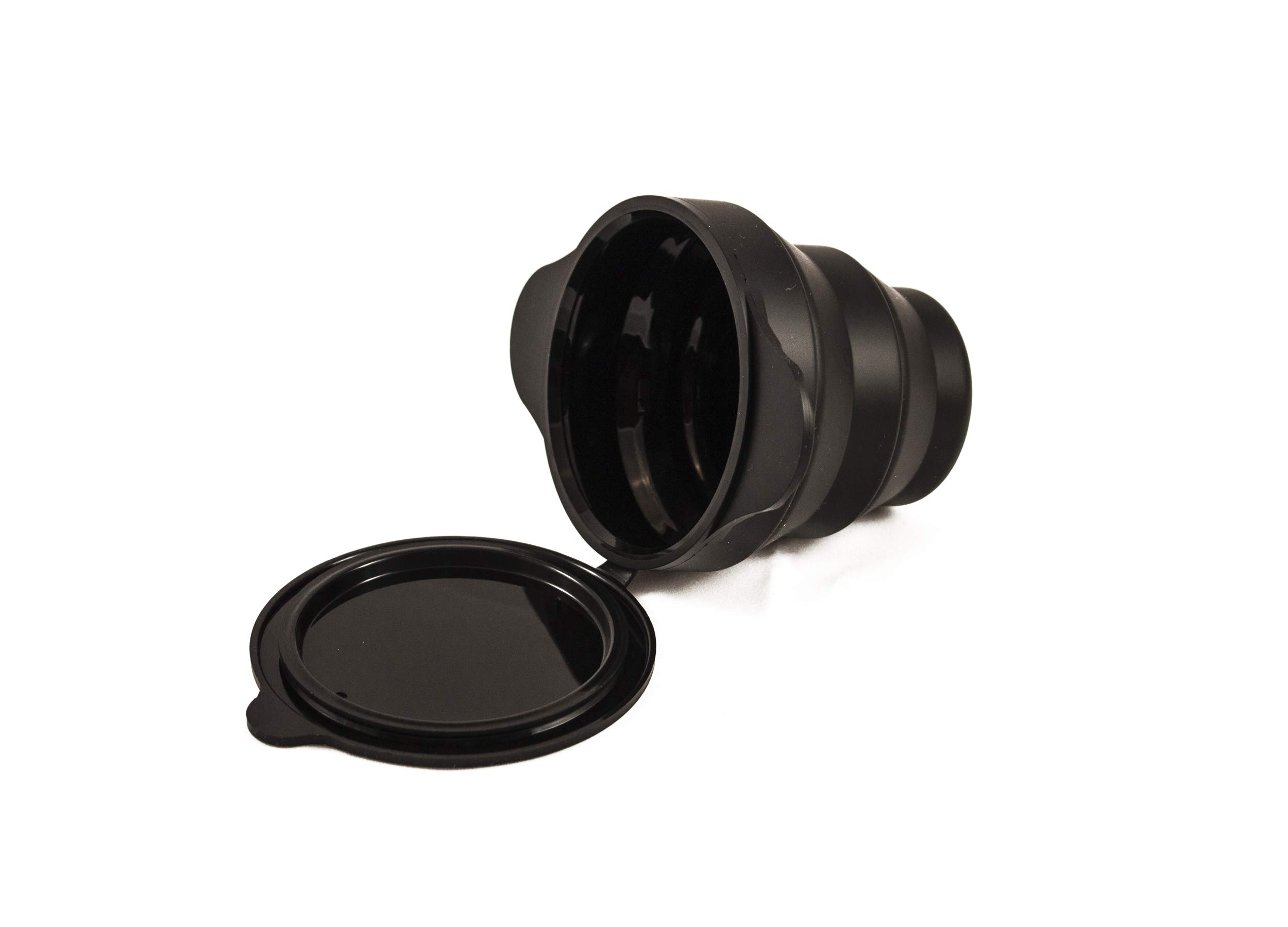 Ruby Clean - Foldable Menstrual Cup Steriliser - Black - Fits Most Menstruation Cups - Microwave/Oven Steriliser, Sanitiser, Disinfecting (Cup not Included) - Collapsible Silicone Cleaner