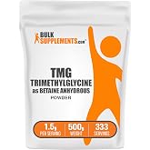 BulkSupplements.com Betaine Anhydrous Powder - Trimethylglyine, TMG Supplements, TMG Powder - Betaine TMG - Gluten Free, 1500mg per Serving, 500g (1.1 lbs)