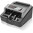 TIHOO Portable Money Counter - Advanced UV/MG Counterfeit Detection, Fast & Accurate Dollar Bill Counting, 1,300 Bills/Min, User-Friendly, Durable 24/7 Operation, 2-Year Warranty, Black & Gray