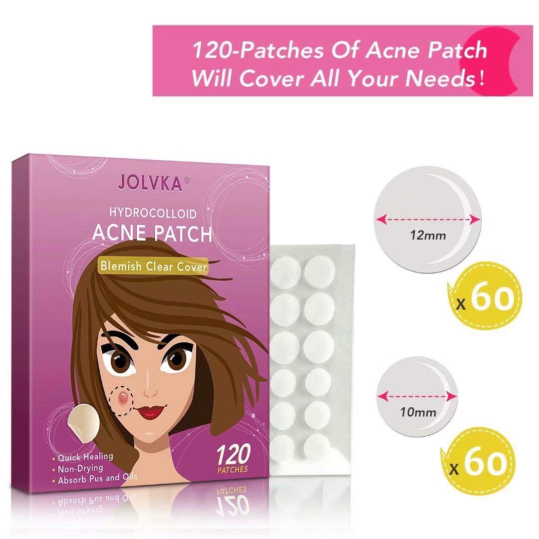 Acne Pimple Patch (120 Patches), Absorbing Hydrocolloid Spot Dots Treatment Master, Tea Tree Oil
