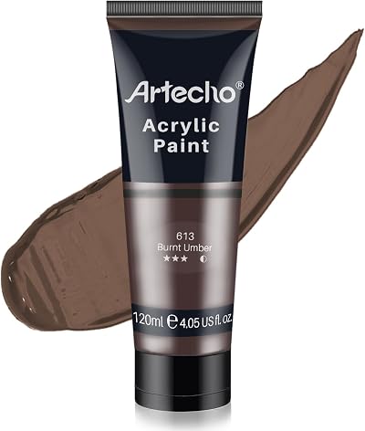 Artecho Burnt Umber Acrylic Paint 120ml Tubes Professional ART Craft