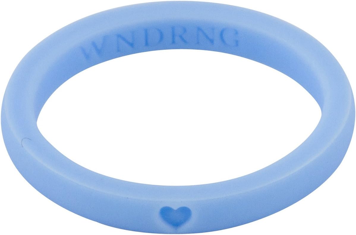 Thin Stackable Rubber Engagement Bands Single or Set of 10 Rings
