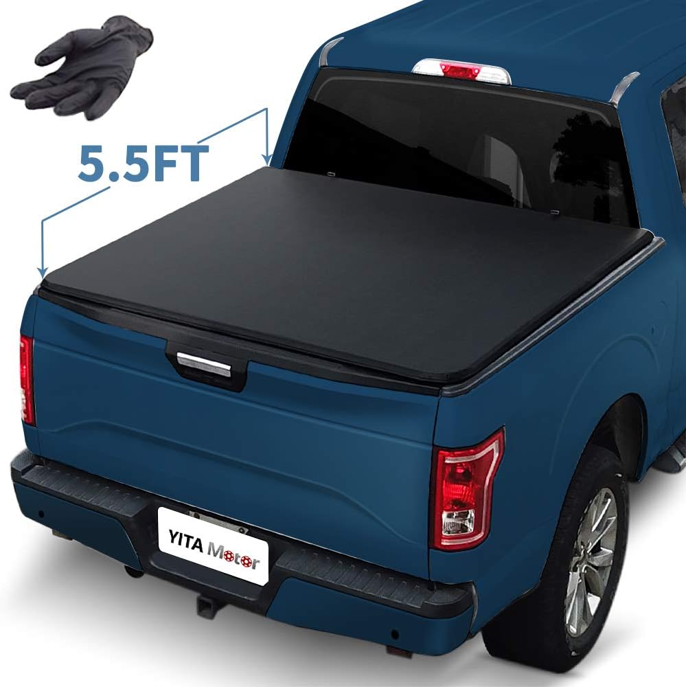 Yitamotor Soft Tri Fold Truck Bed Tonneau Cover Compatible With 2015 2020 Ford F 150 Styleside 5 5 Ft Waterproof Tear Resistant Pvc Pickup Automotive Cjp Org In