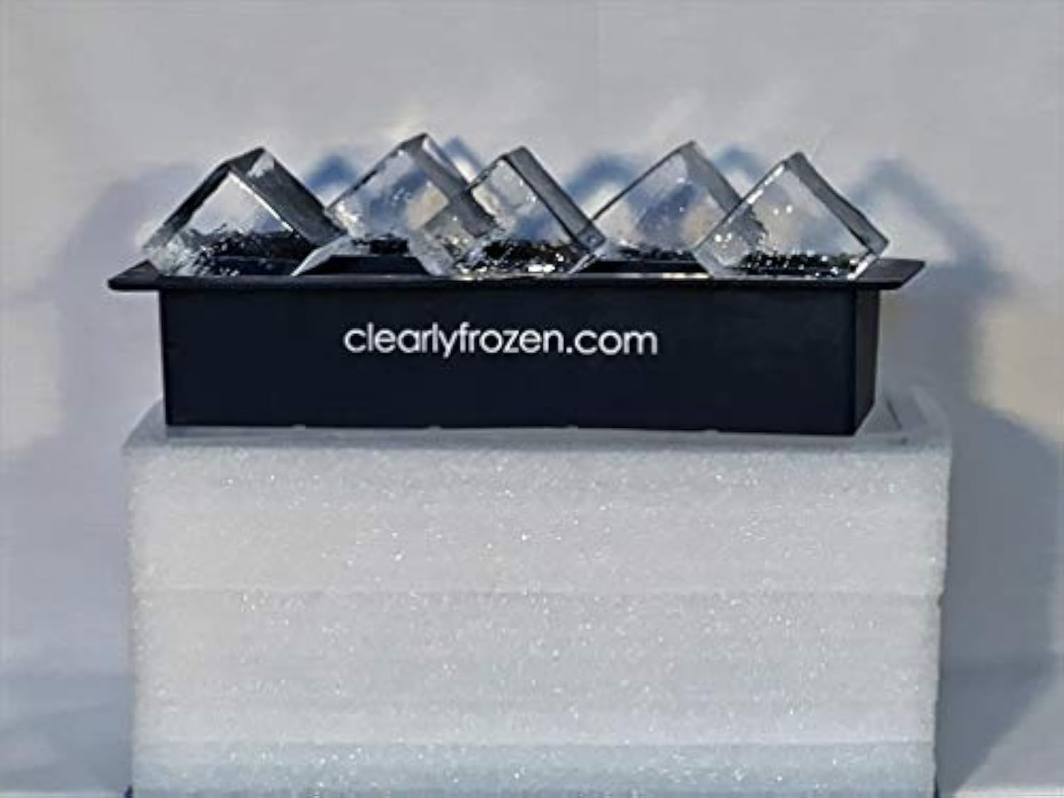 ClearlyFrozen High Capacity (10 x 2 Inch) Home Clear Ice Cube Tray/Ice Cube Maker