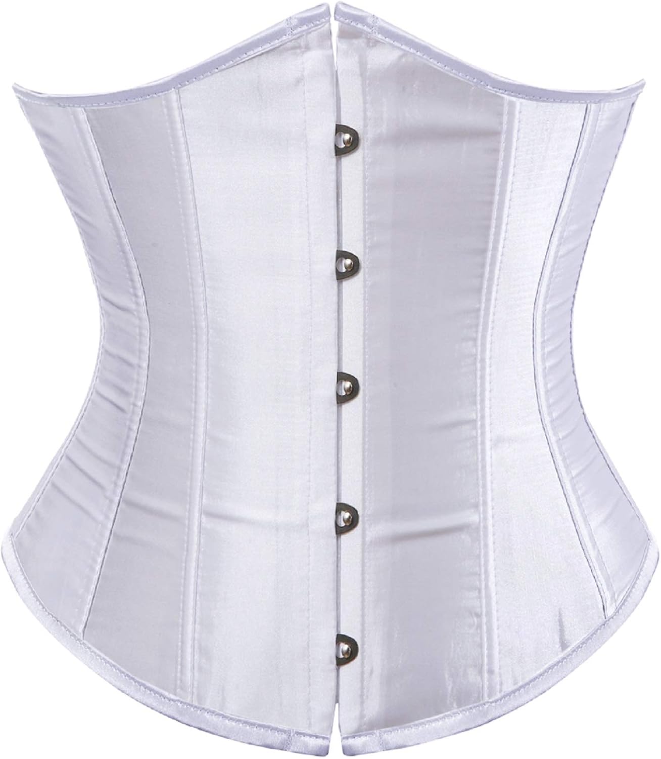 Buy Women´s Satin Corset Underbust Boned Waist Cincher Bustier Girdle