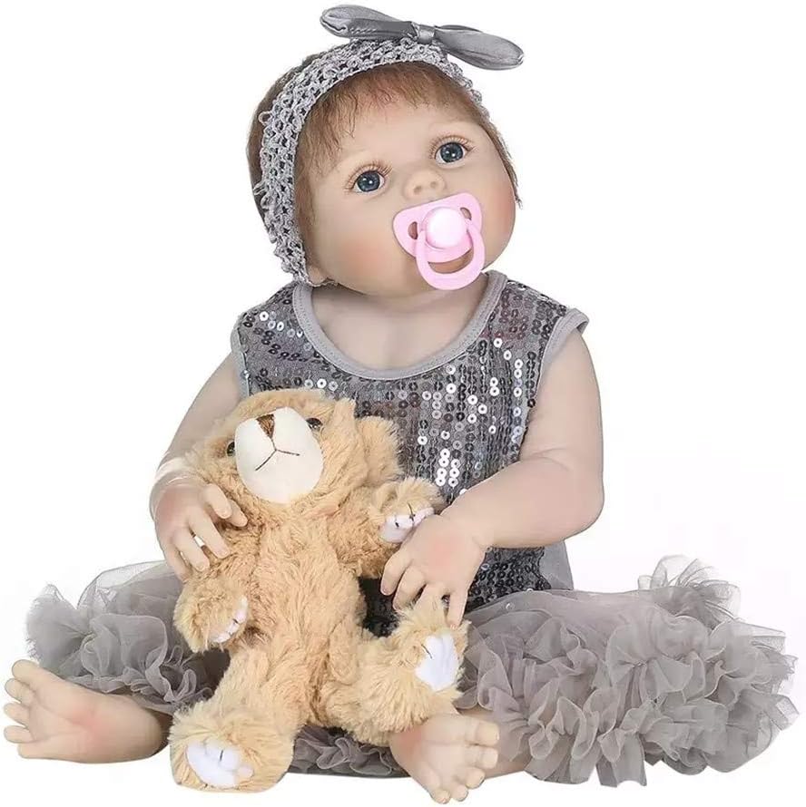 Prezzo LVYE1 Bambole Reborn Bambola Bambine Bambola del Bambino rinato 24 Pollice Silicone per Tutto Il Corpo Vinile - Realistico Regalo A Prova di Bambino Non Toxic Occhi Azzurri di Offerte