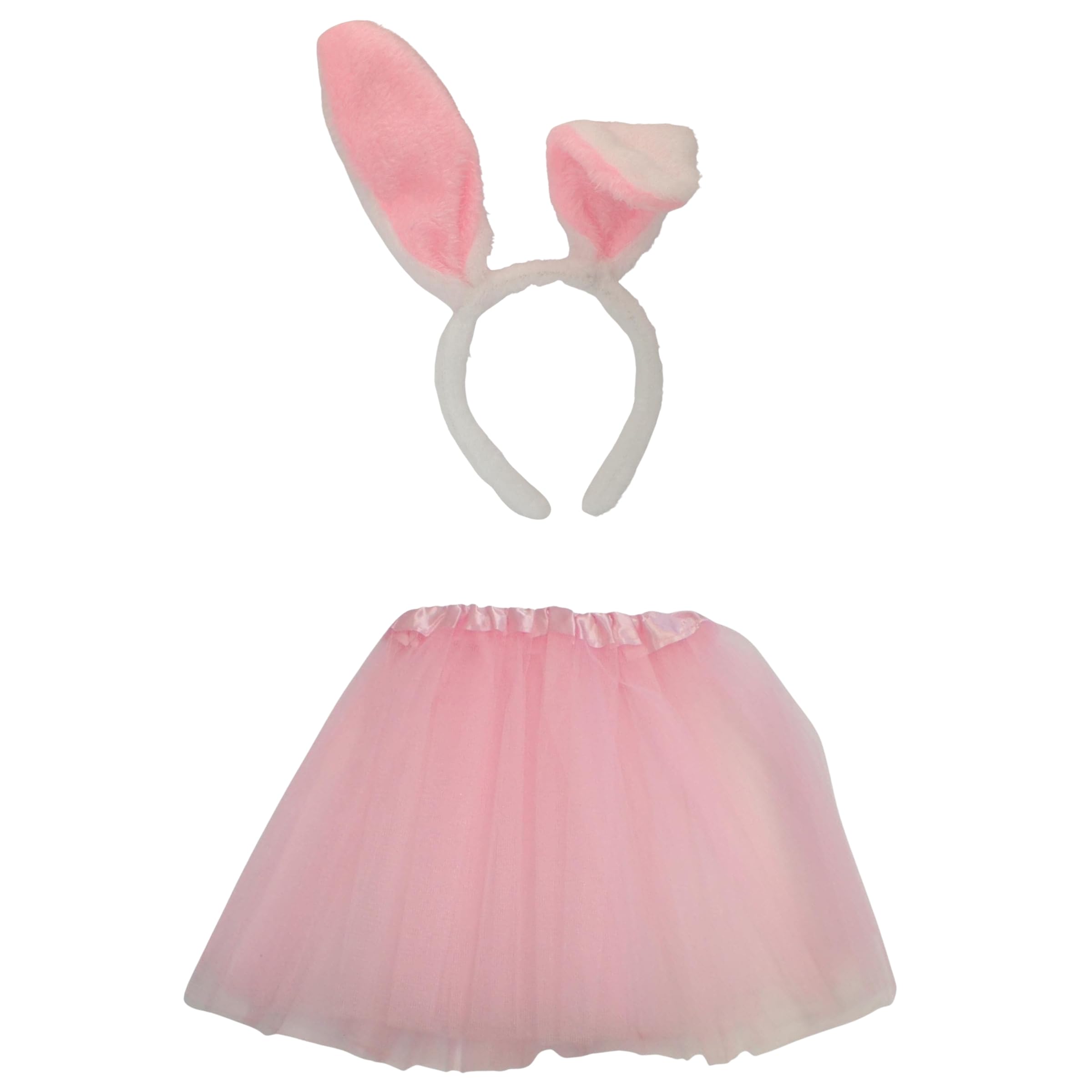 Topkids Accessories Tutu and Animal Headband Costumes for Kids, Girls Dressing Up Costumes, Fancy Dress, Toddler Dress Up, Unicorn Costume, Bunny Outfit, Frog Costume (Pink Rabbit)